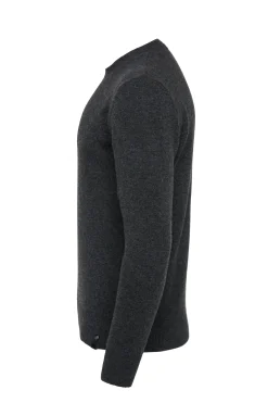 Holland Cooper Gifts For Him|Knitwear-Byron Crew Neck Knit Charcoal