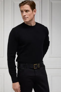 Holland Cooper Knitwear|Shop By Product-Byron Crew Neck Knit Black