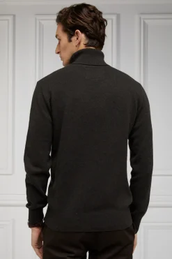 Holland Cooper Knitwear|Shop By Product-Byron Roll Neck Knit Moss