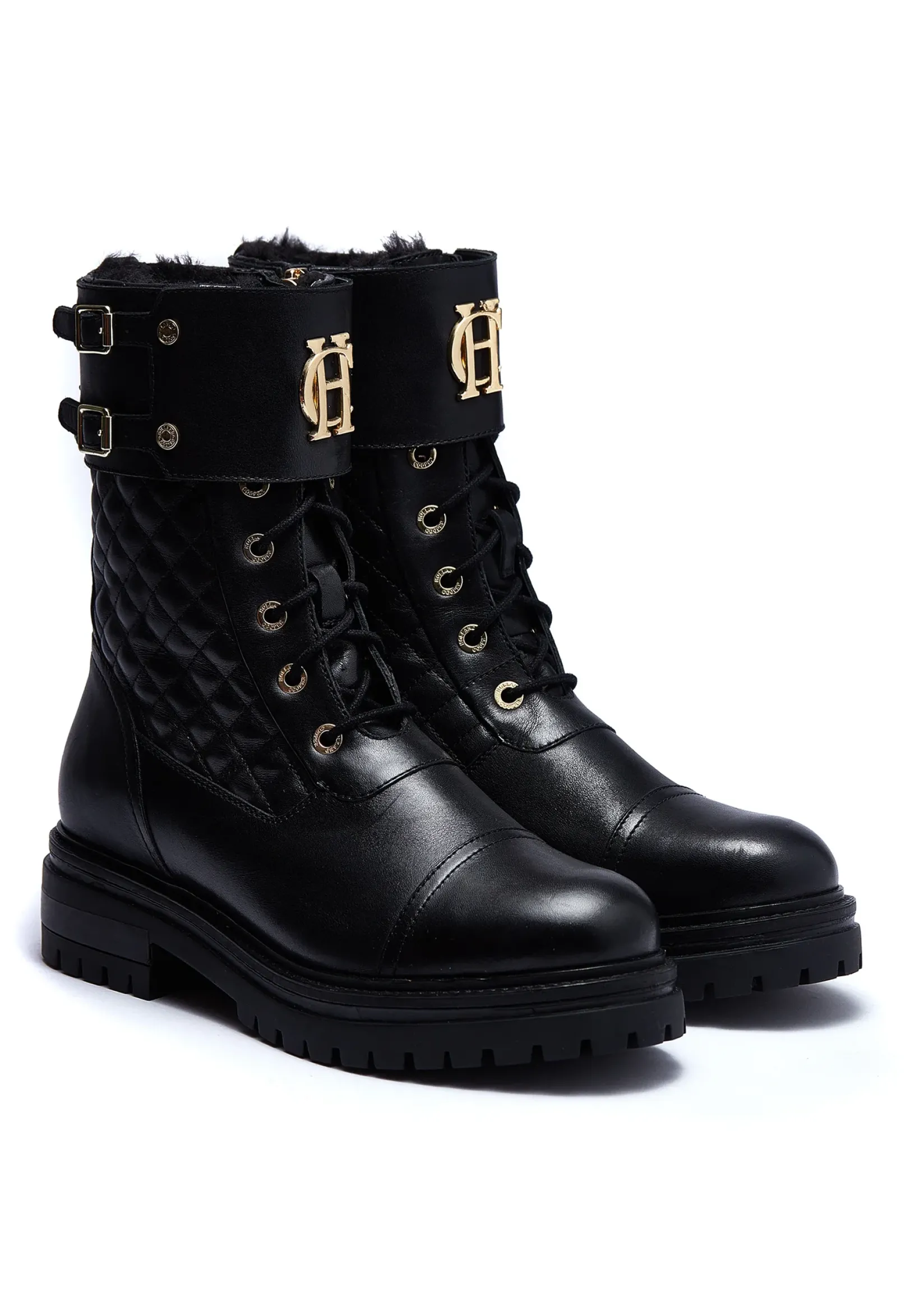Holland Cooper Gifts For Her|Boots-Camden Biker Boot Black