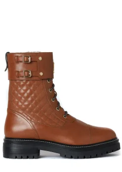 Holland Cooper Boots|Footwear-Camden Biker Boot Tan