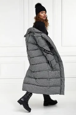 Holland Cooper Coats-Camden Longline Coat Houndstooth