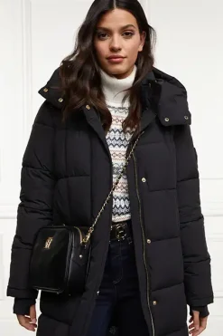 Holland Cooper Gifts For Her|Coats-Carrington Longline Coat Black