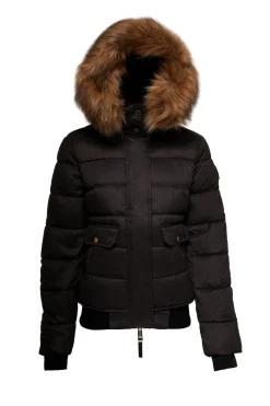 Holland Cooper Coats-Cervinia Puffer Charcoal Tweed