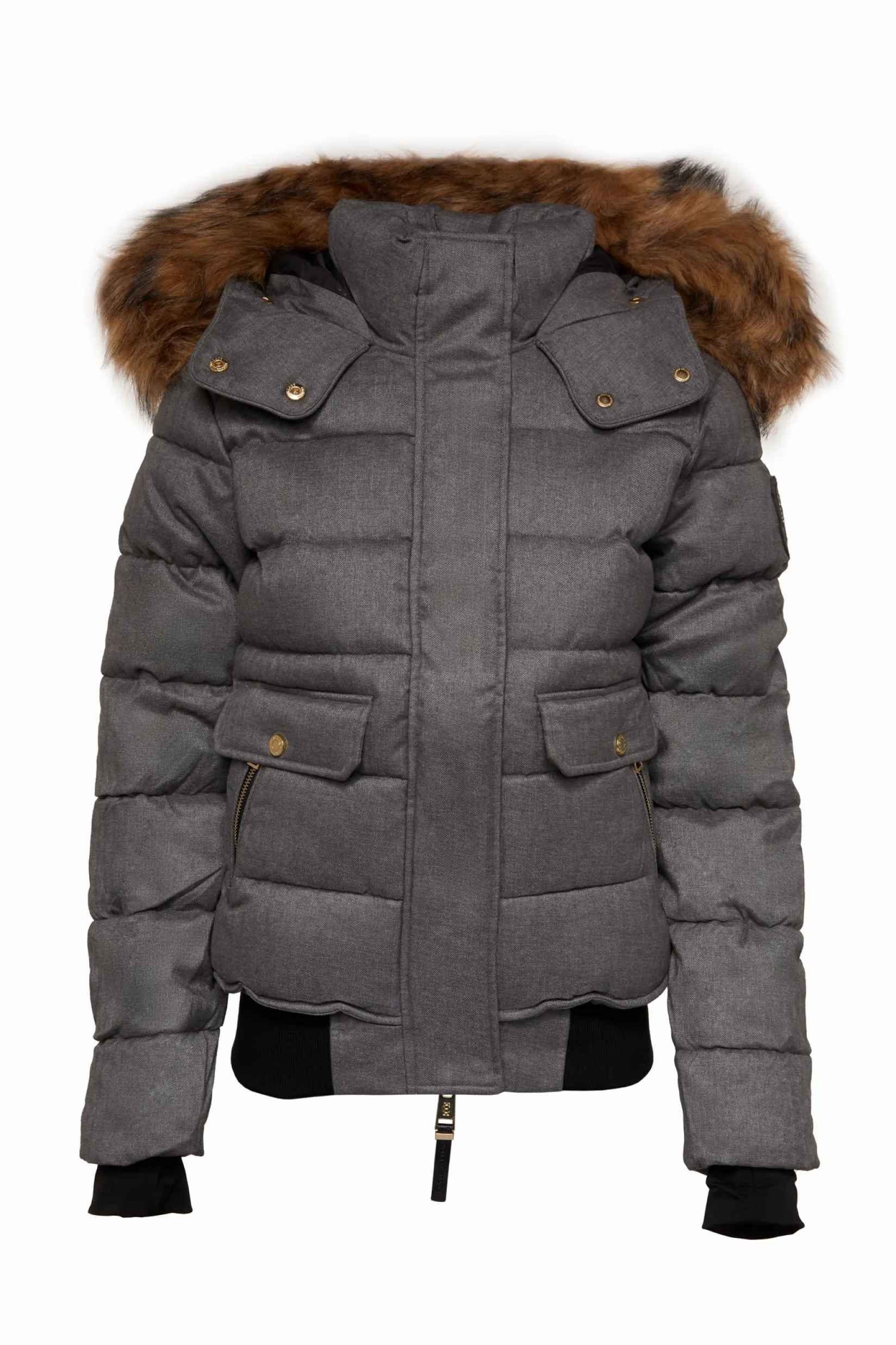 Holland Cooper Coats-Cervinia Puffer Light Grey Tweed