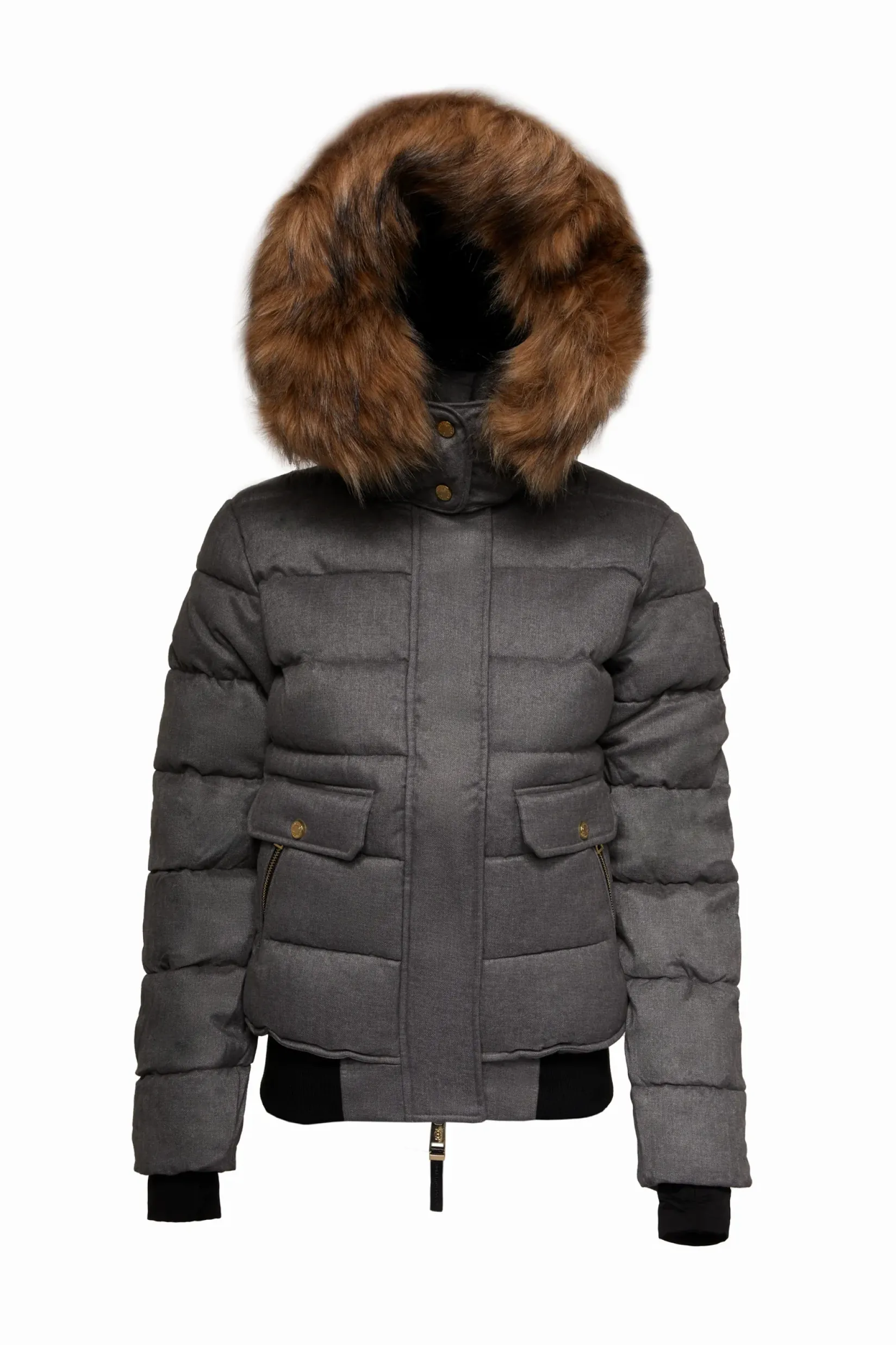 Holland Cooper Coats-Cervinia Puffer Light Grey Tweed