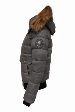 Holland Cooper Coats-Cervinia Puffer Light Grey Tweed