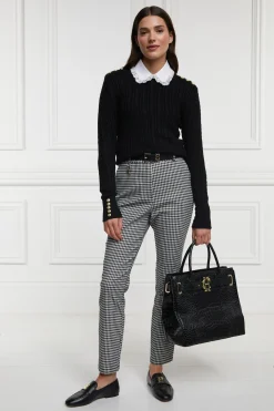Holland Cooper Trousers|Workwear Wardrobe-Charlton Trousers Houndstooth Gold
