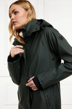 Holland Cooper Jackets|At The Stables-Chartwell Rain Parka Evergreen