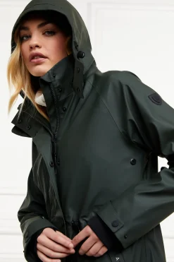 Holland Cooper Jackets|At The Stables-Chartwell Rain Parka Evergreen