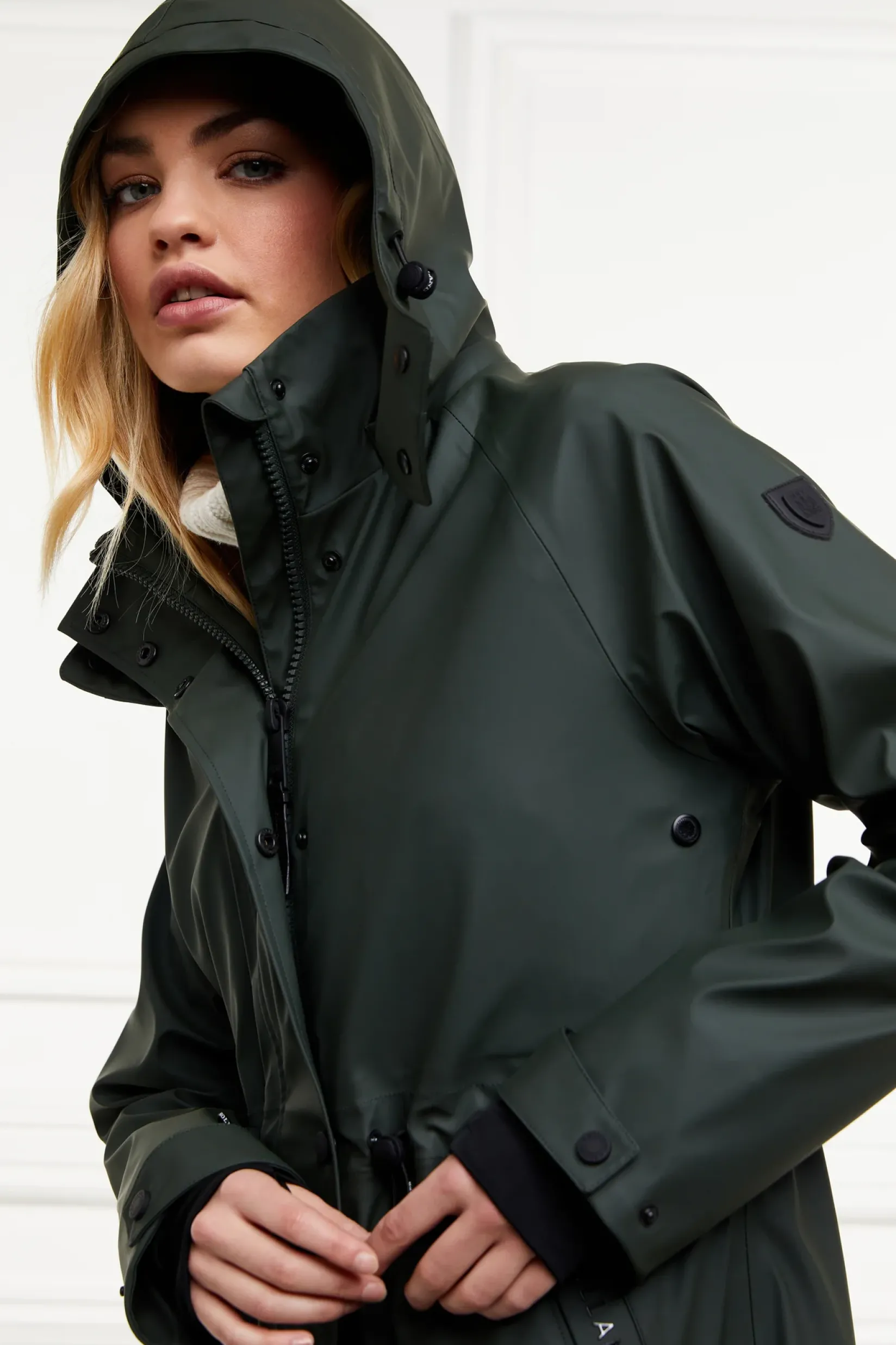Holland Cooper Jackets|At The Stables-Chartwell Rain Parka Evergreen