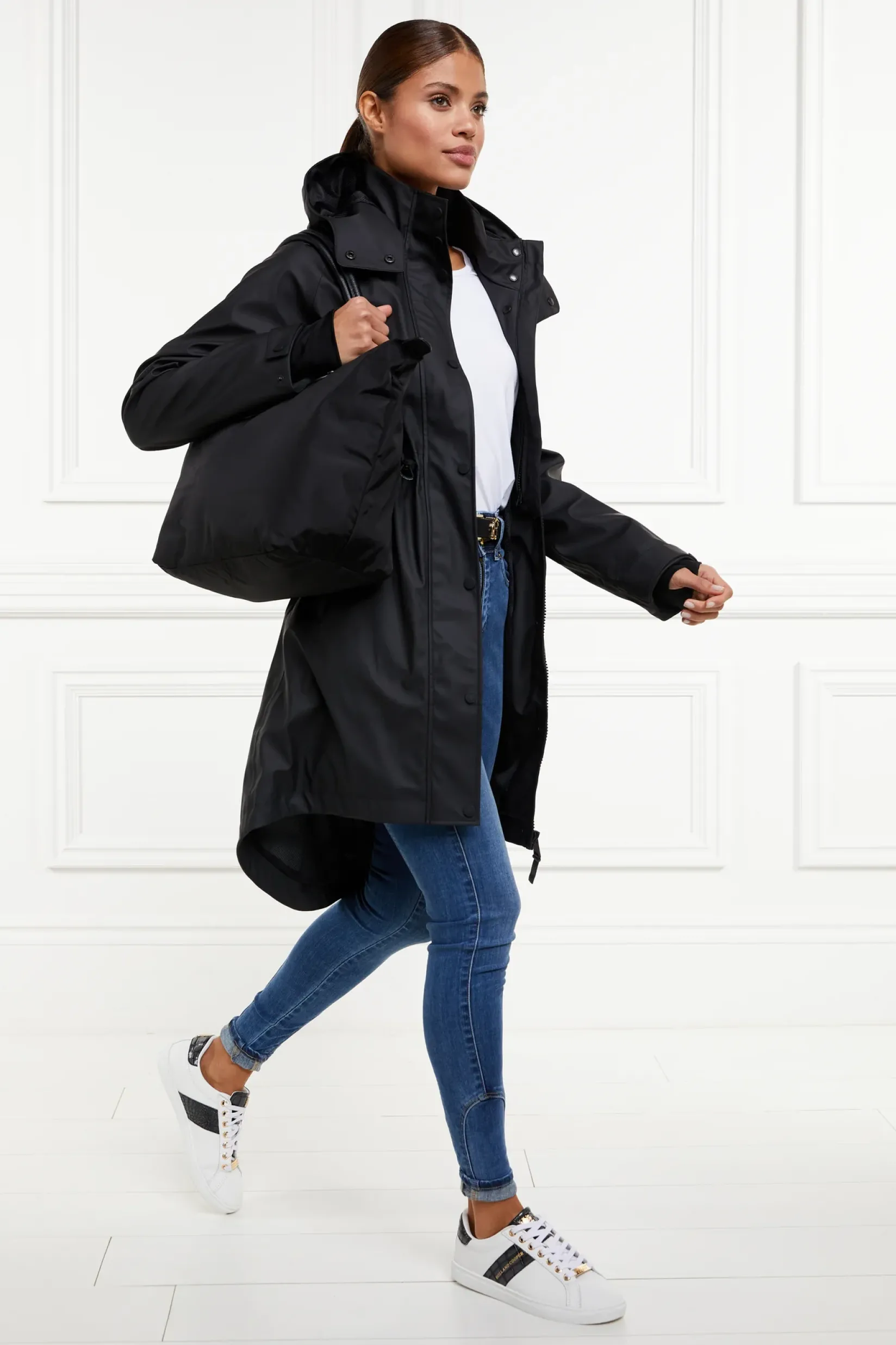 Holland Cooper Jackets|At The Stables-Chartwell Rain Parka Black