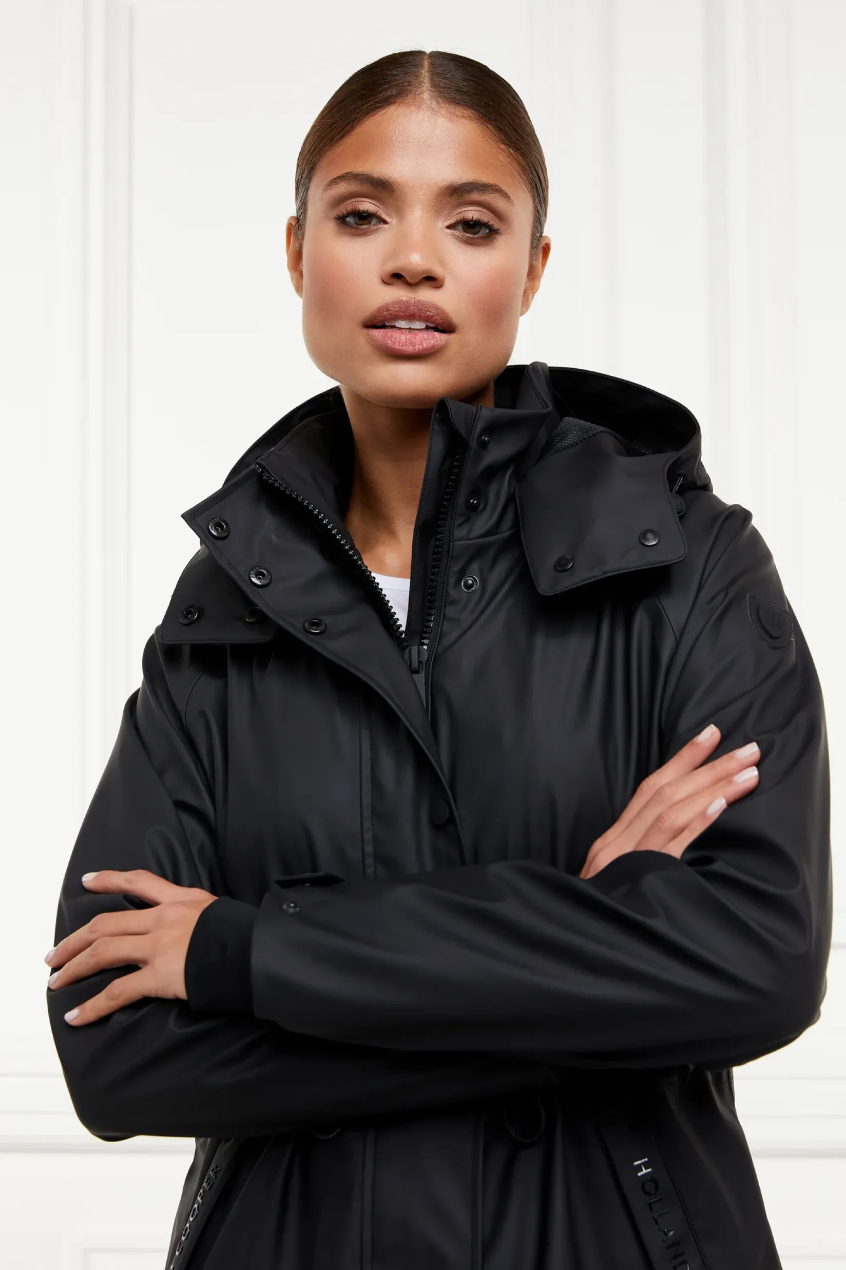 Holland Cooper Jackets|At The Stables-Chartwell Rain Parka Black
