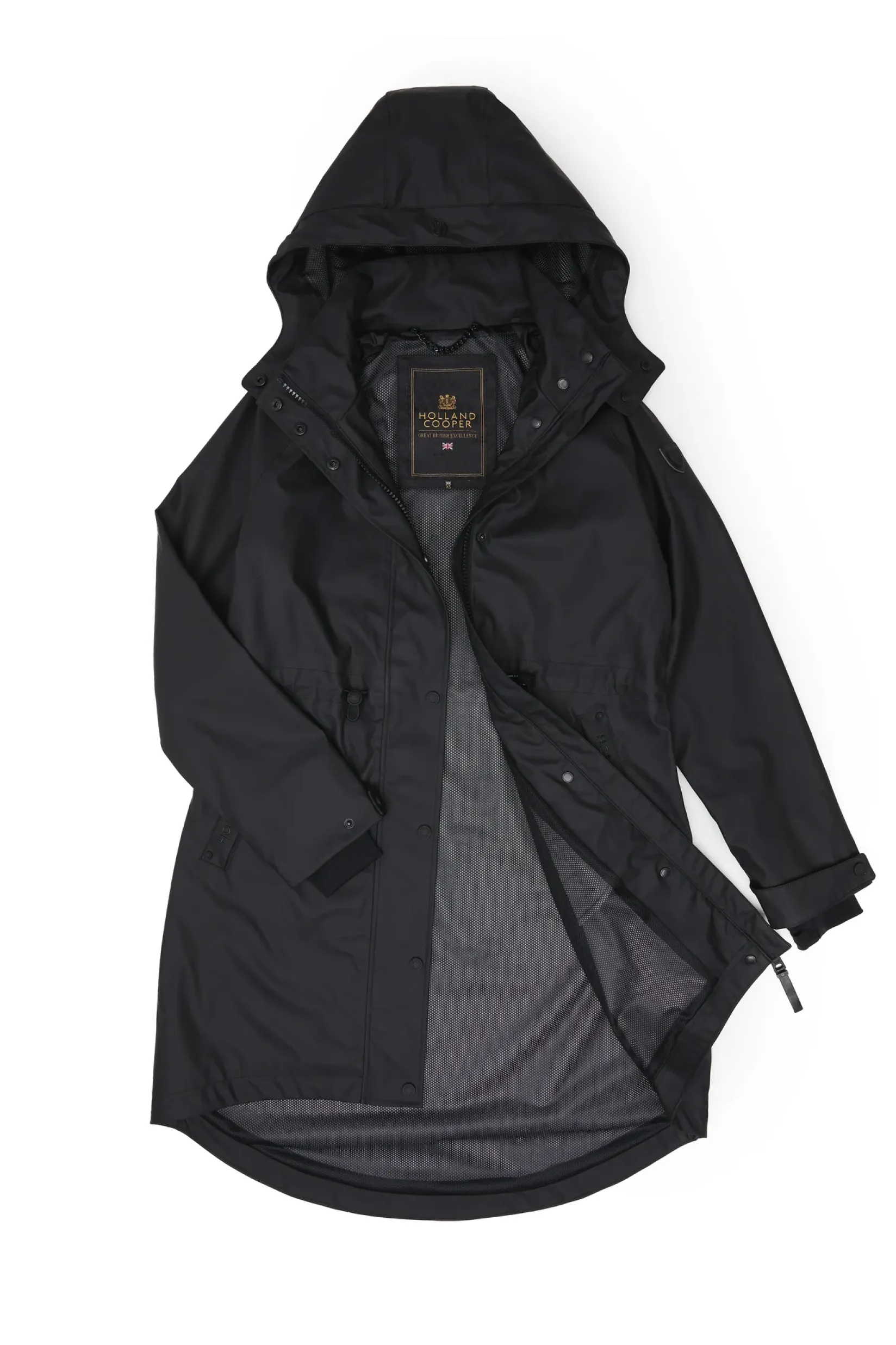 Holland Cooper Jackets|At The Stables-Chartwell Rain Parka Black