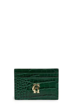 Holland Cooper Gifts For Him|Small Leather Goods-Chelsea Card Holder Emerald Croc