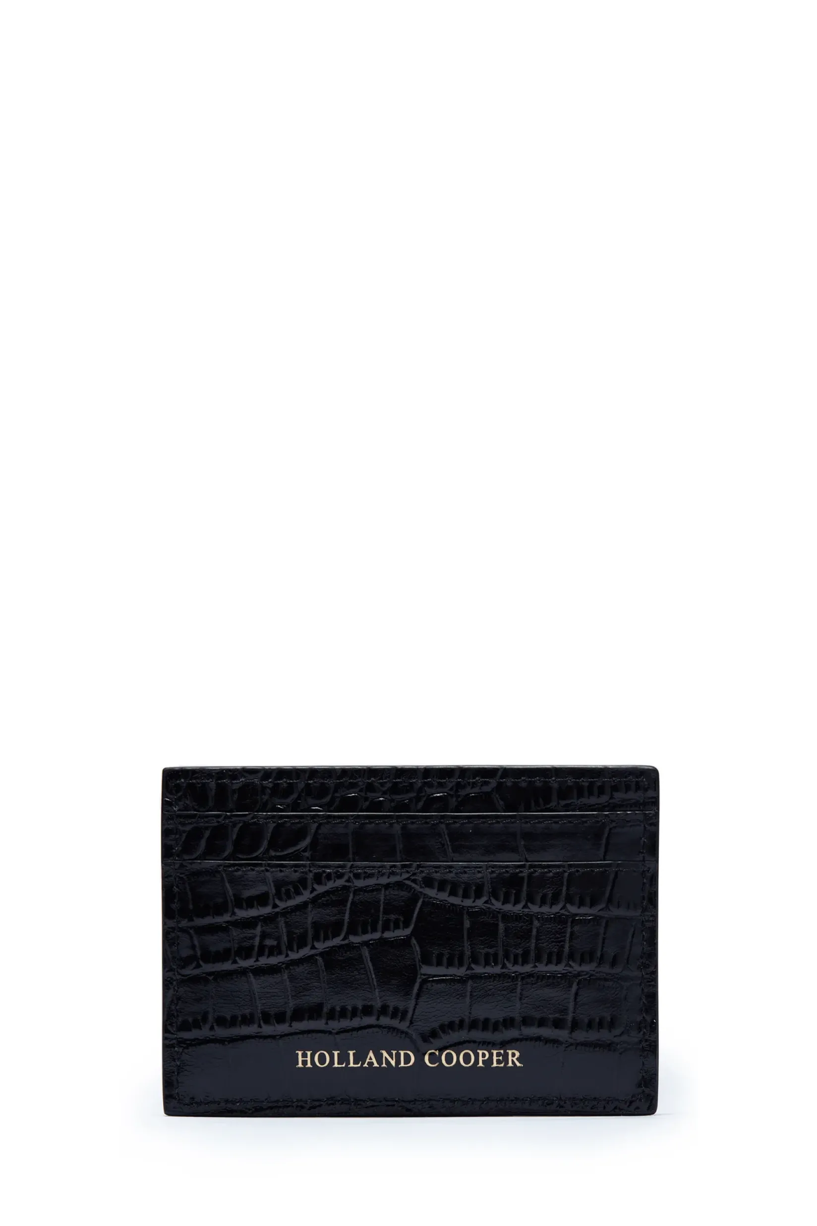 Holland Cooper The Perfect Gesture|Gifts For Him-Chelsea Card Holder Black Croc