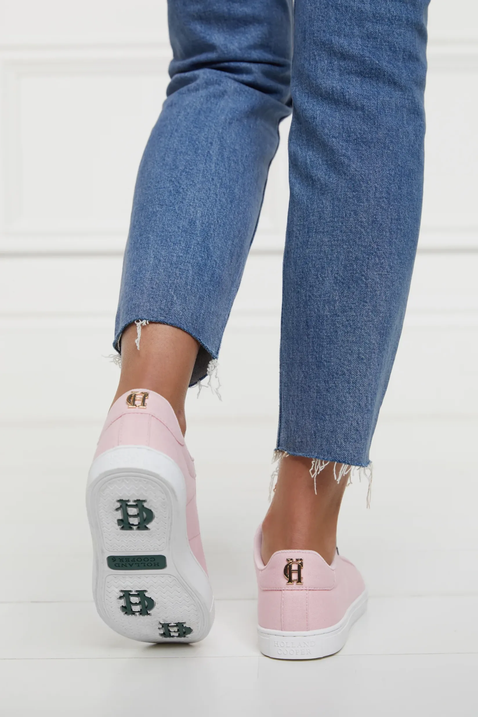 Holland Cooper Trainers|Footwear-Chelsea Court Trainer Pink
