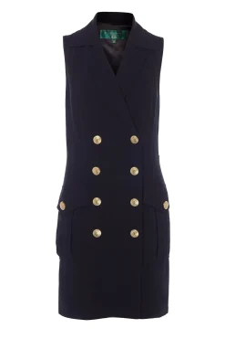 Holland Cooper Dresses|Back In Stock-Chelsea Dress Black Linen