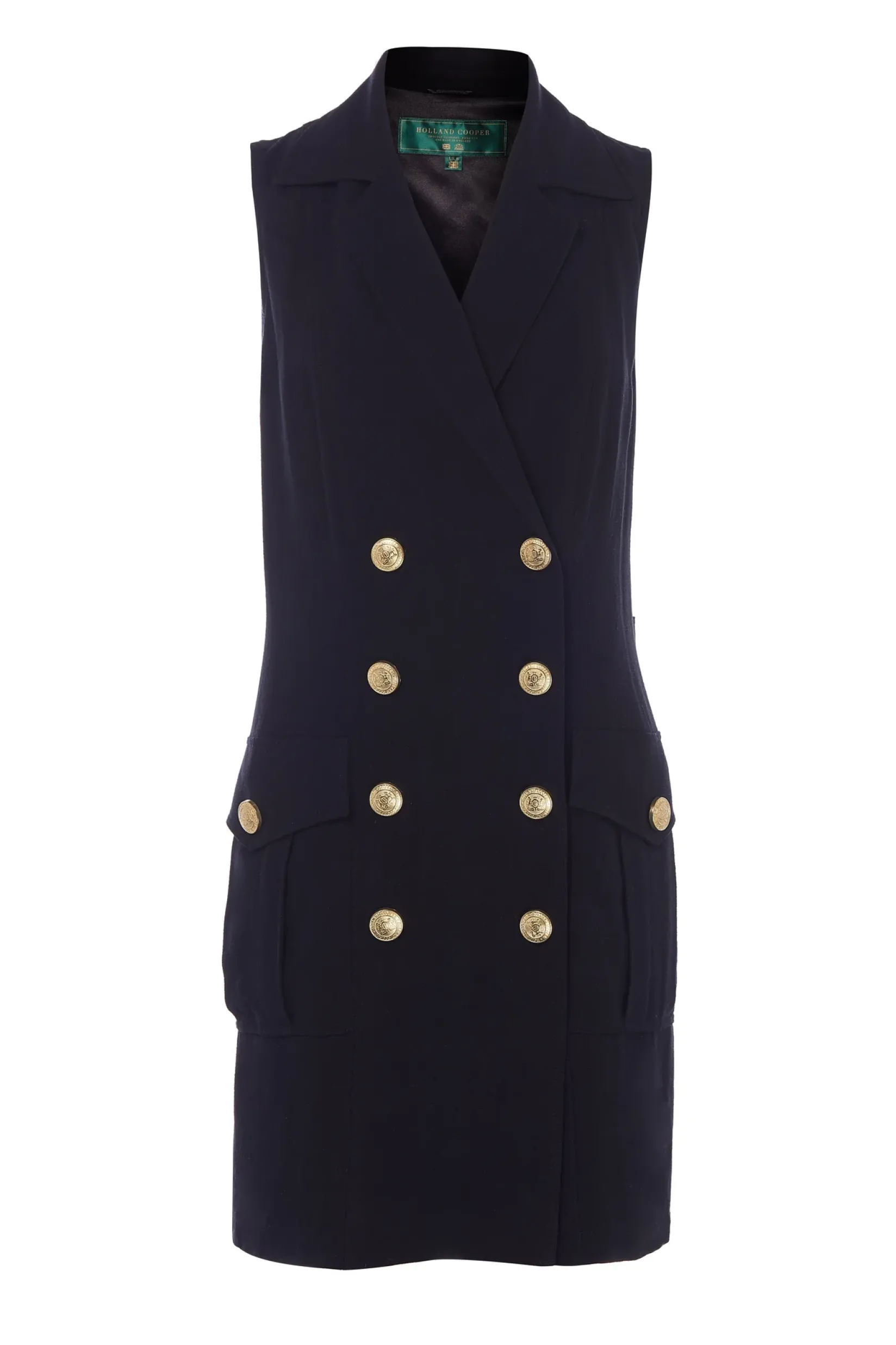 Holland Cooper Dresses|Back In Stock-Chelsea Dress Black Linen