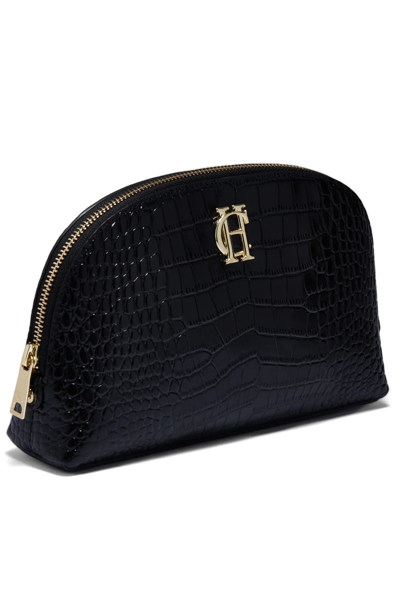 Holland Cooper The Perfect Gesture|Gifts For Her-Chelsea Makeup Bag Black Croc