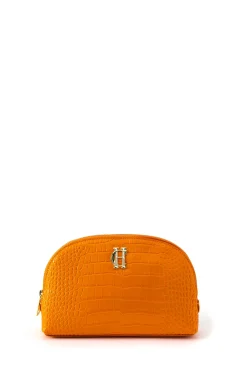 Holland Cooper Holdalls & Travel Bags|Kit Bags & Holdalls-Chelsea Makeup Bag Orange Croc