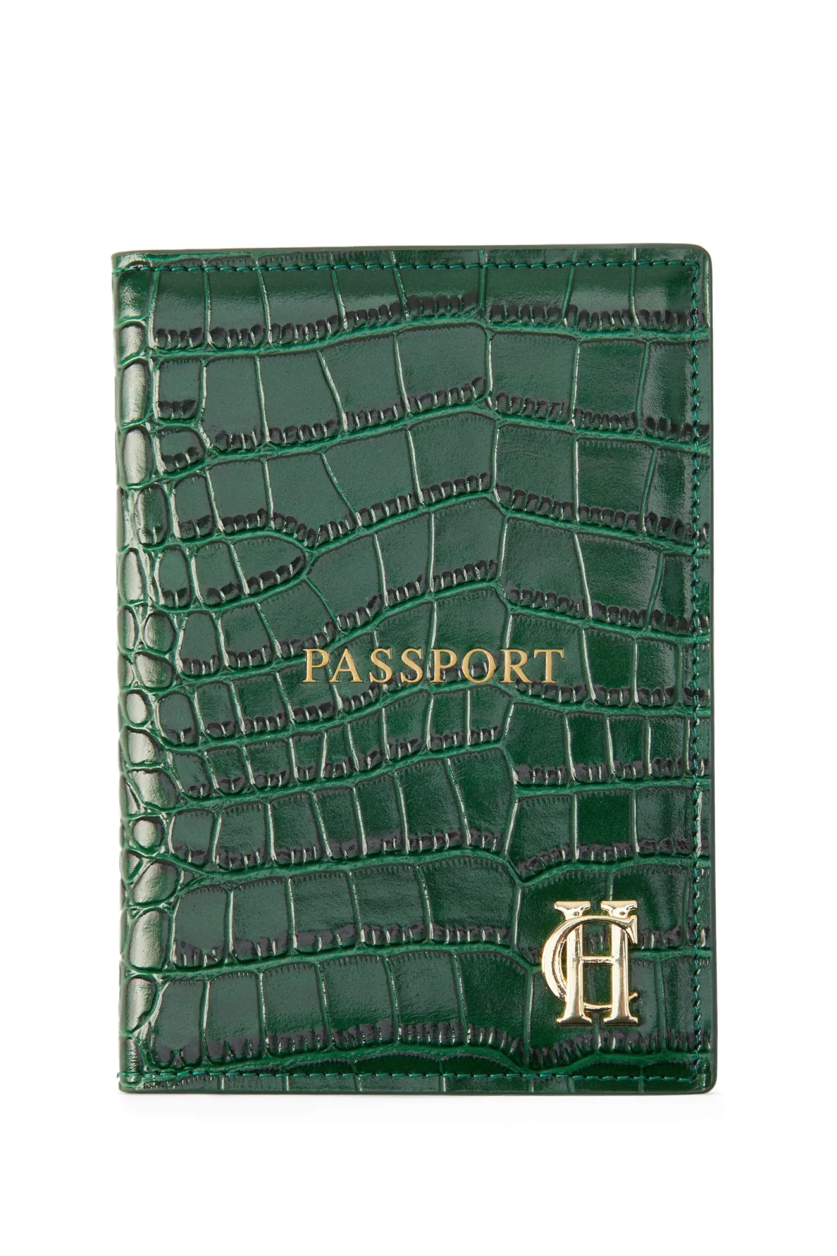 Holland Cooper The Perfect Gesture|Gifts For Him-Chelsea Passport Holder Emerald Croc
