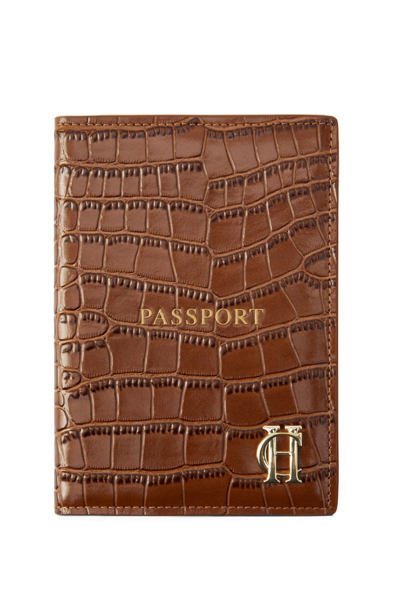 Holland Cooper The Perfect Gesture|Gifts For Him-Chelsea Passport Holder Tan Croc