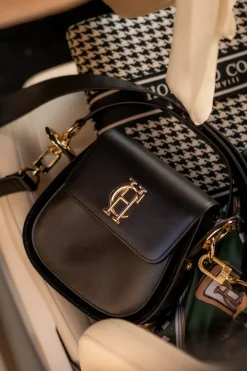Holland Cooper Crossbody Bags|Bags-Chelsea Saddle Bag Soft Black