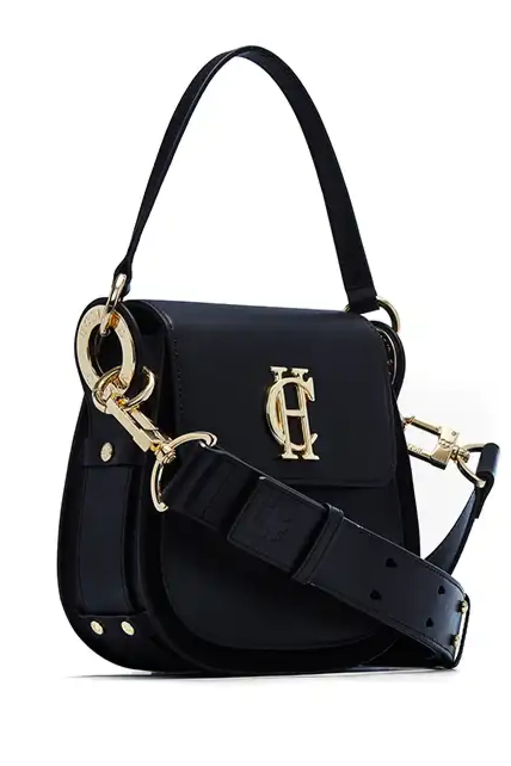 Holland Cooper Crossbody Bags|Bags-Chelsea Saddle Bag Soft Black