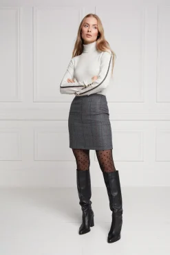 Holland Cooper Skirts|In Stock Tailoring-Chelsea Skirt Mid Blue Check