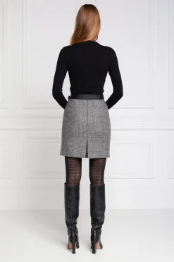 Holland Cooper Skirts-Chelsea Skirt Prince of Wales Black