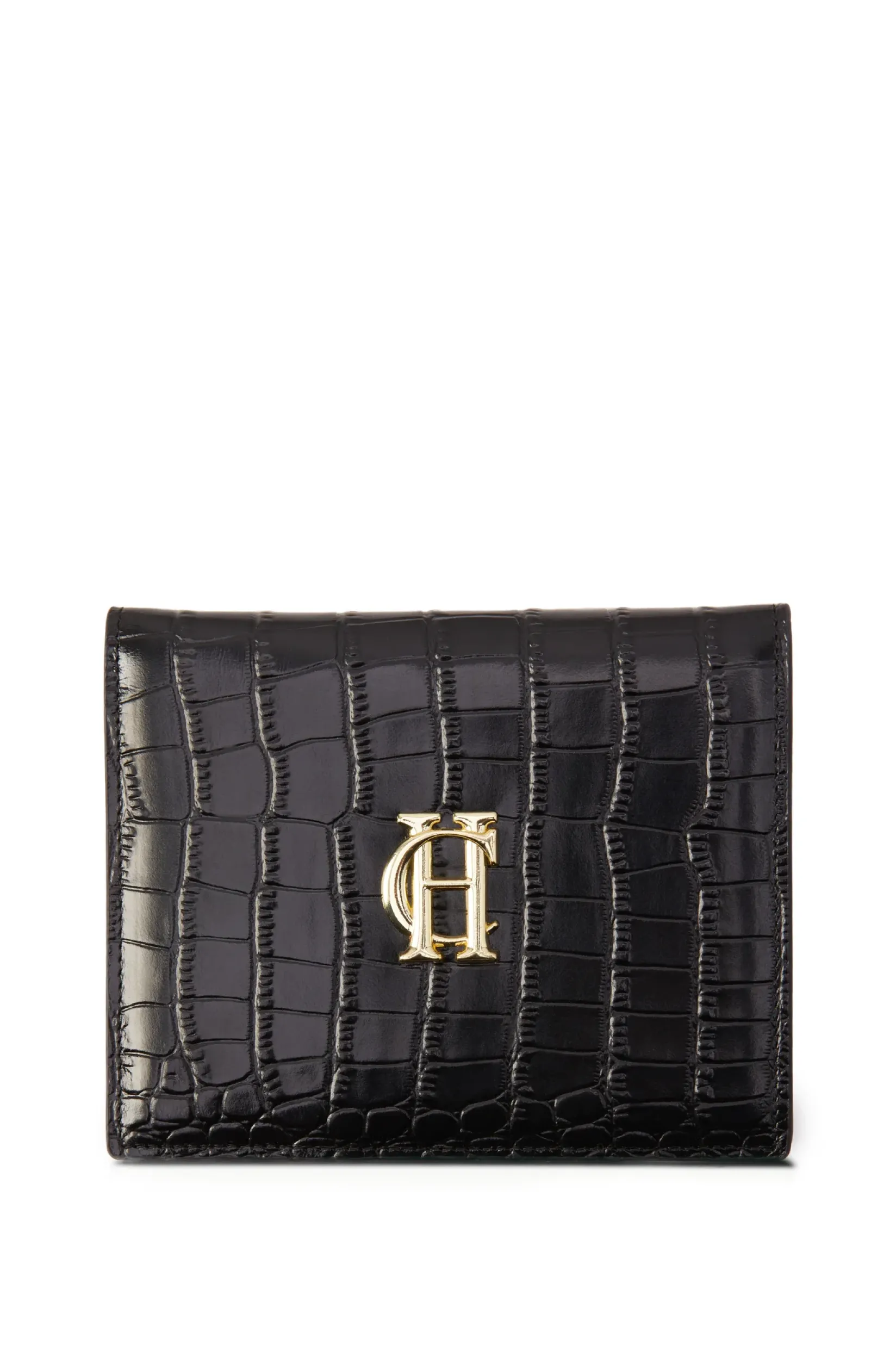 Holland Cooper The Perfect Gesture|Gifts For Him-Chelsea Wallet Black Croc