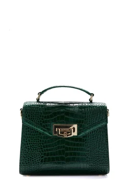 Holland Cooper The Perfect Gesture|Crossbody Bags-Cheltenham Bag Emerald Croc
