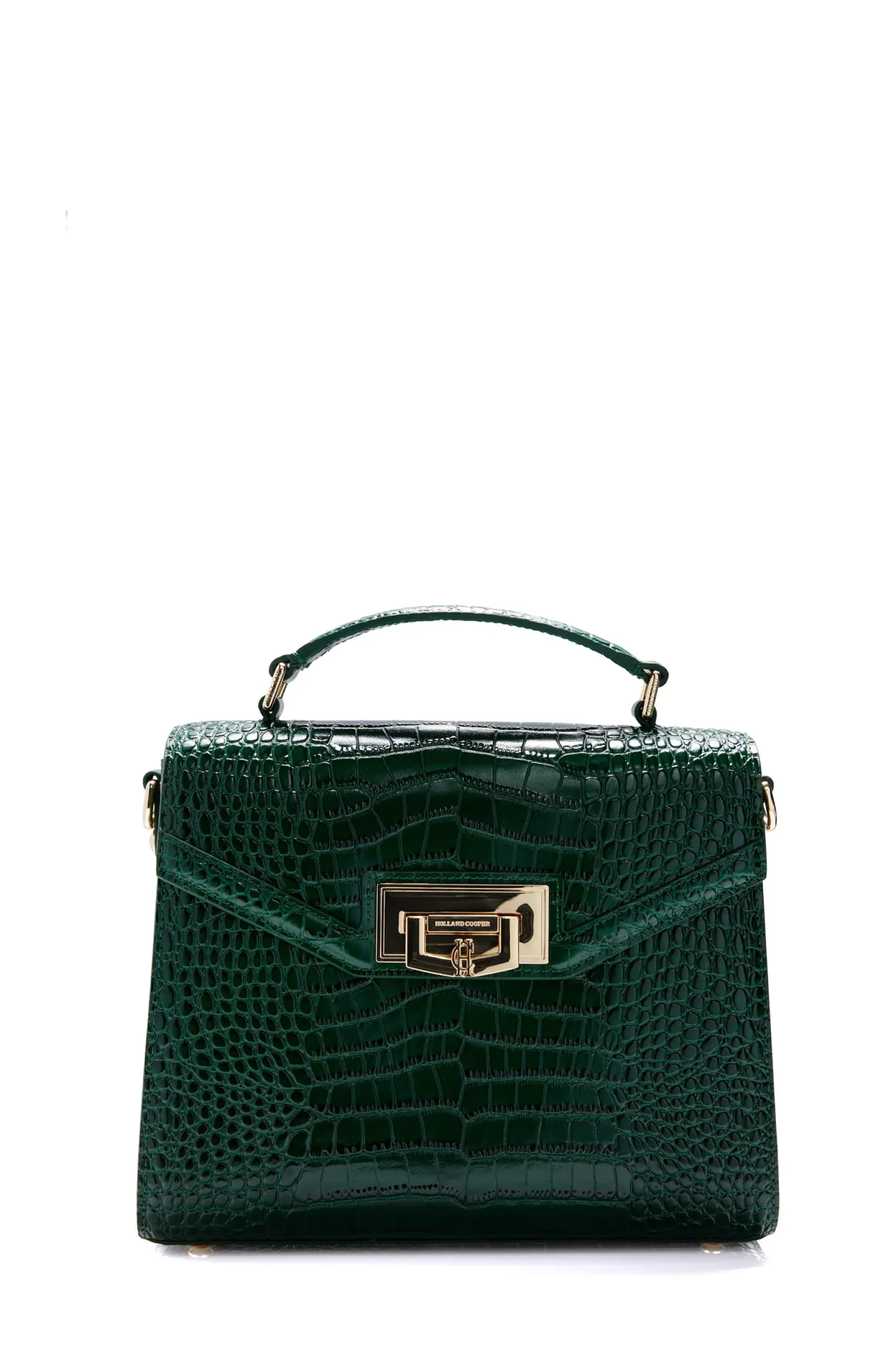 Holland Cooper The Perfect Gesture|Crossbody Bags-Cheltenham Bag Emerald Croc