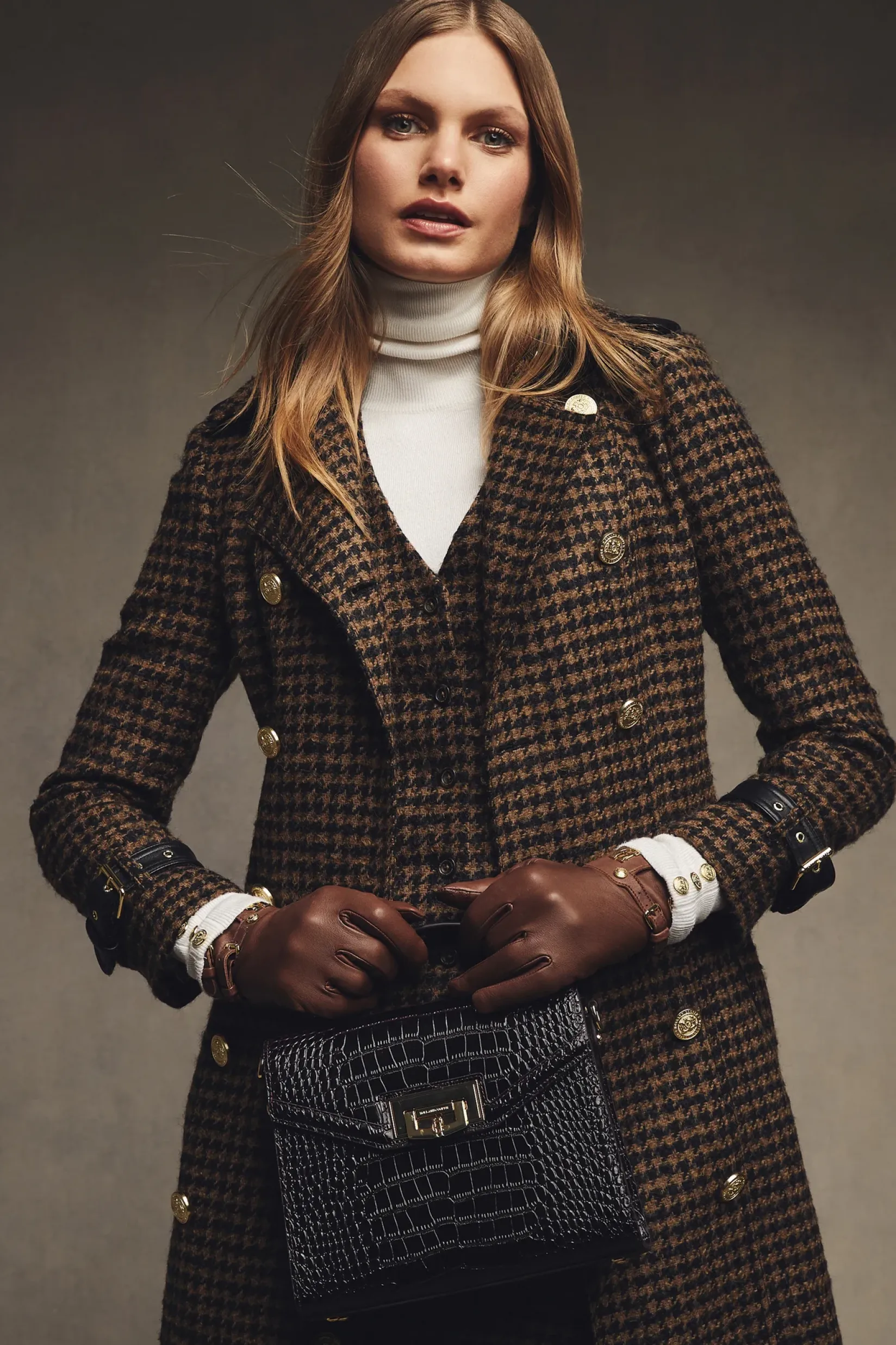 Holland Cooper Crossbody Bags|Bags-Cheltenham Bag Rich Chocolate Croc