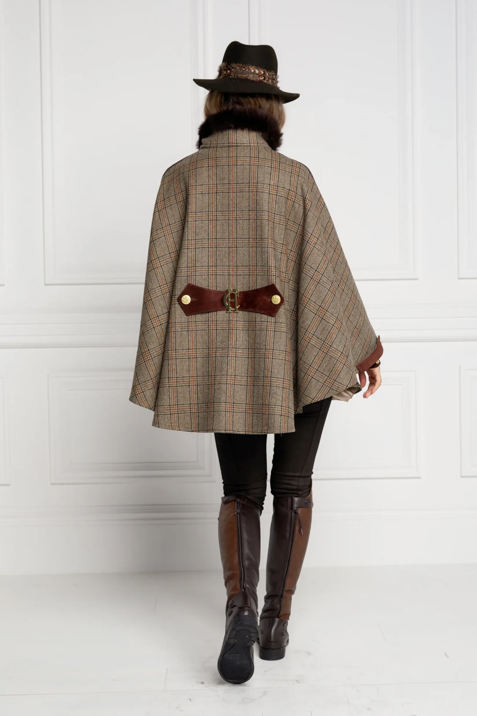 Holland Cooper Capes-Chiltern Cape Bourbon Tweed