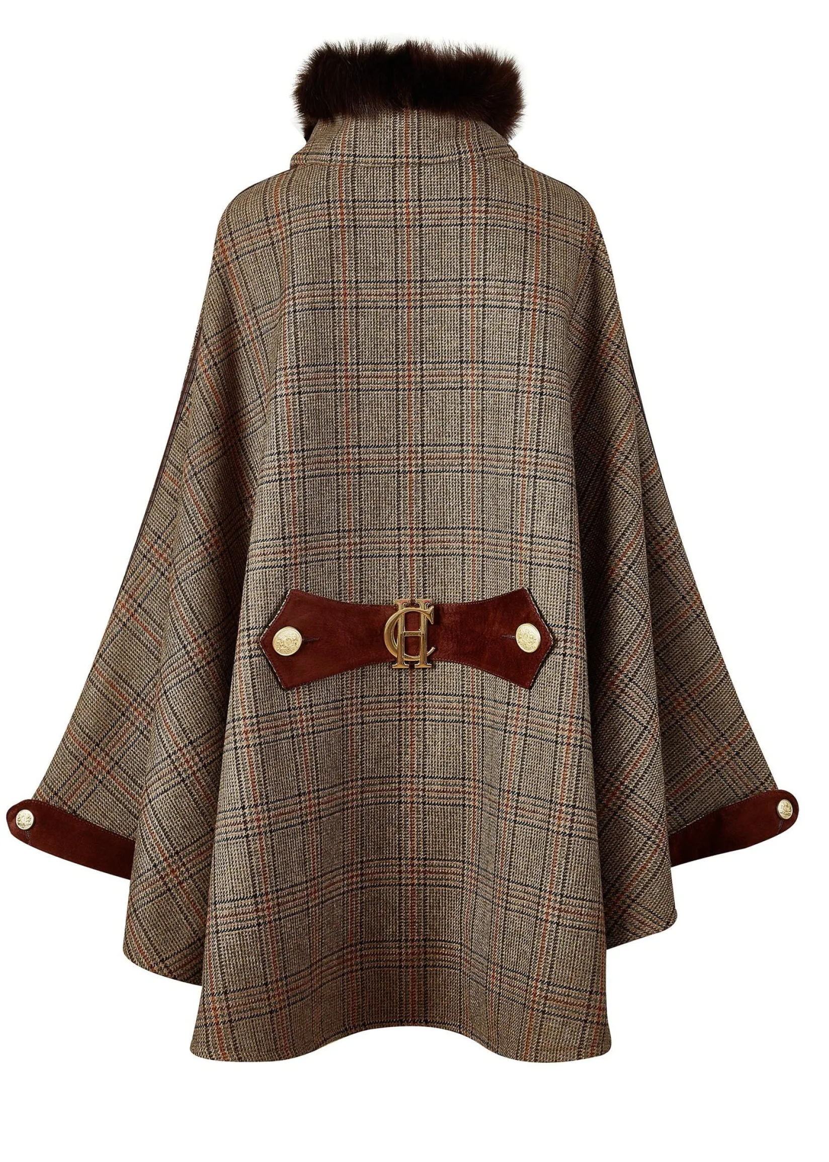 Holland Cooper Capes-Chiltern Cape Bourbon Tweed