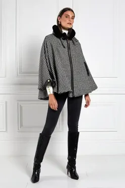 Holland Cooper Capes|In Stock Tailoring-Chiltern Cape Houndstooth