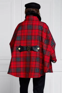 Holland Cooper Capes-Chiltern Cape Red Tartan