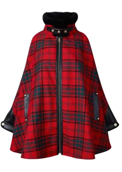 Holland Cooper Capes-Chiltern Cape Red Tartan