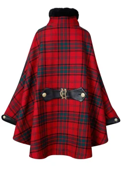 Holland Cooper Capes-Chiltern Cape Red Tartan