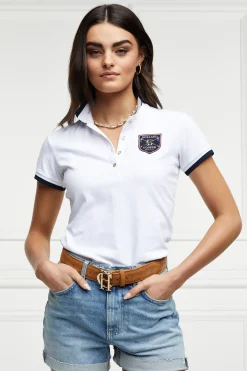 Holland Cooper Polo Shirts & Tees|Equestrian Casualwear-Classic Polo Shirt White