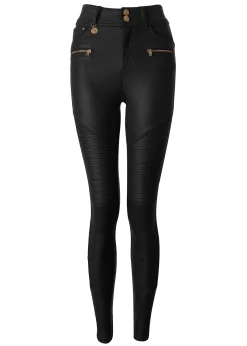 Holland Cooper Jeans-Coated Biker Jean