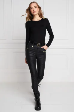 Holland Cooper Jeans-Coated Biker Jean