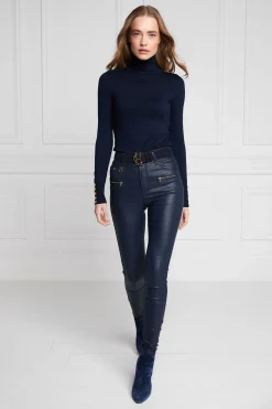 Holland Cooper Jeans-Coated Jodhpur Jean Navy