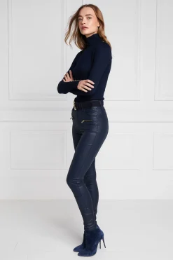 Holland Cooper Jeans-Coated Jodhpur Jean Navy