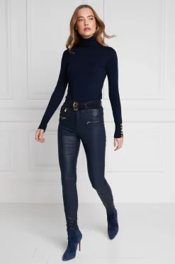 Holland Cooper Jeans-Coated Jodhpur Jean Navy