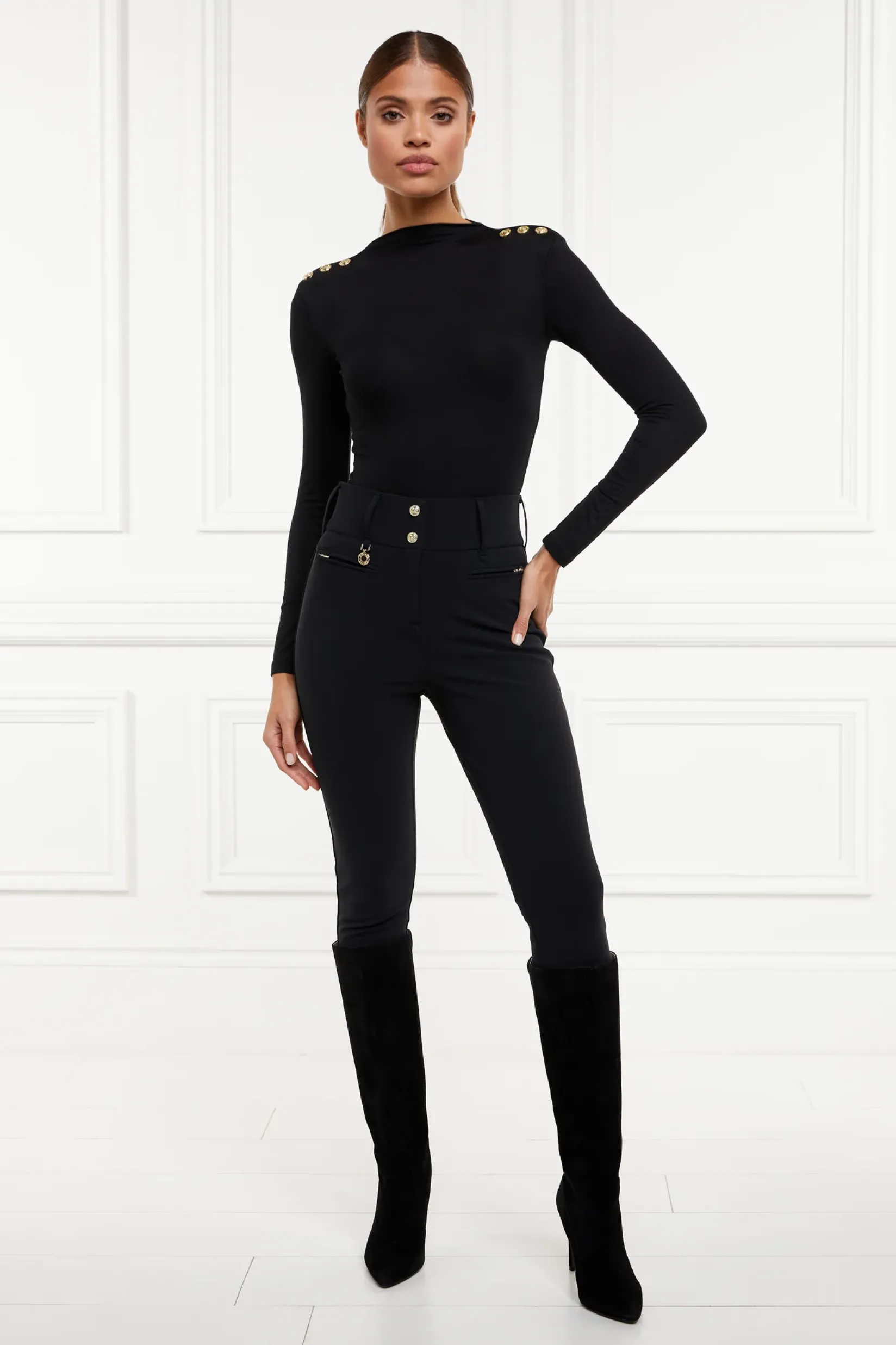 Holland Cooper Trousers|Wardrobe Staples-Contour Trouser Black