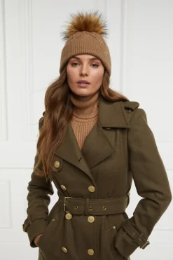 Holland Cooper Hats & Headbands|Hats & Headbands-Cortina Bobble Hat Caramel
