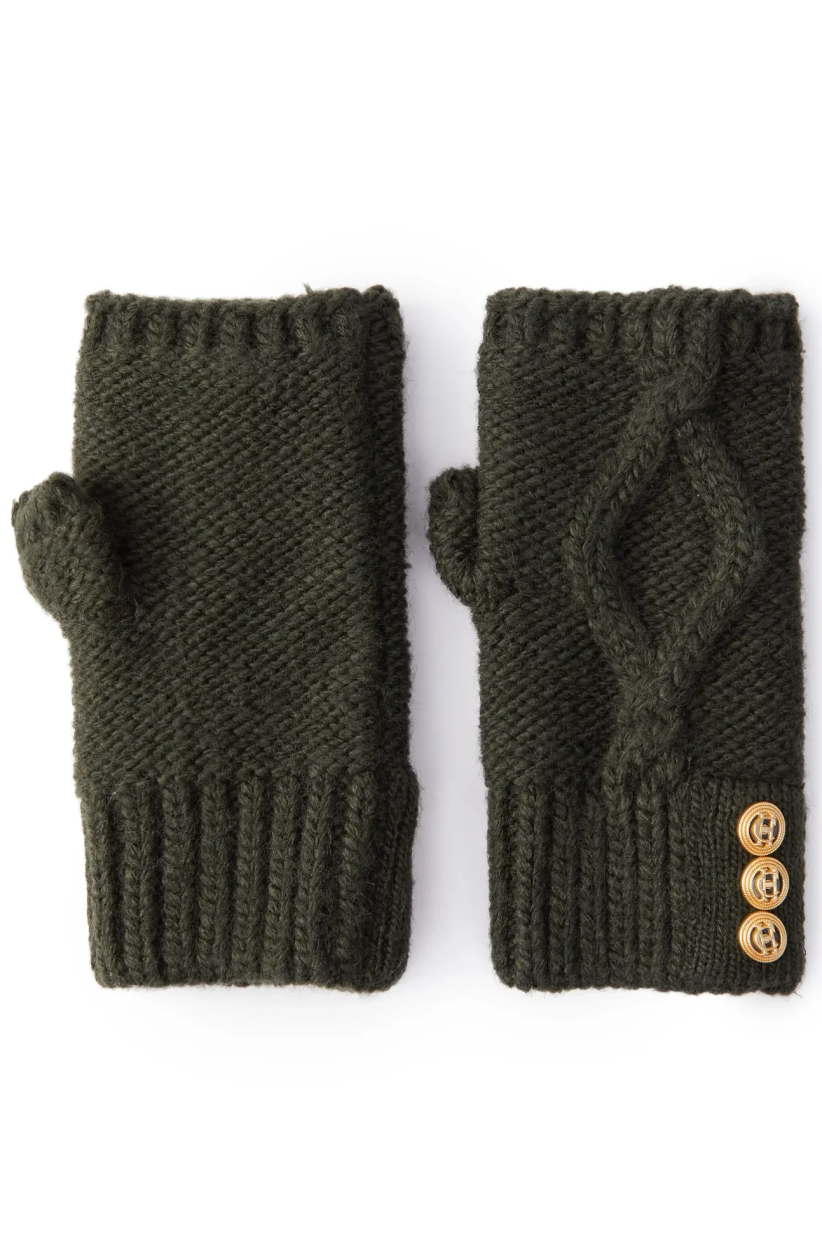 Holland Cooper The Perfect Gesture|Accessories-Cortina Fingerless Gloves Fern Green